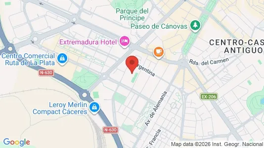 Apartments for rent i Cáceres - kort over placeringen