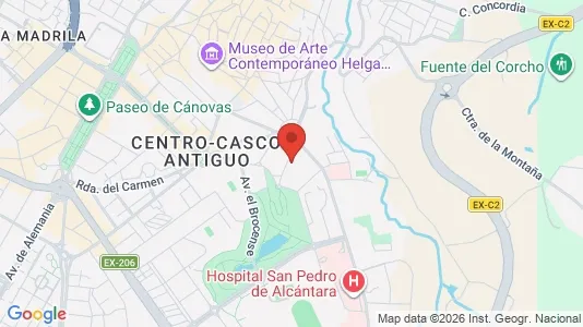 Apartments for rent i Cáceres - kort over placeringen