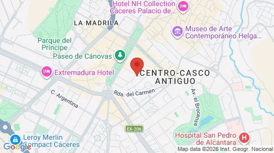 Apartments for rent i Cáceres - kort over placeringen