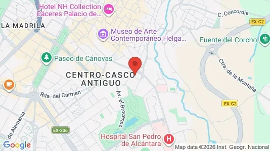 Apartments for rent i Cáceres - kort over placeringen