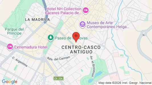 Apartments for rent i Cáceres - kort over placeringen