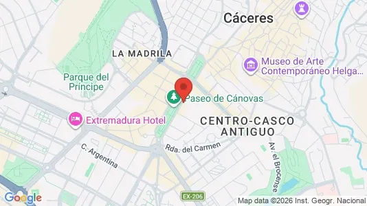 Apartments for rent i Cáceres - kort over placeringen