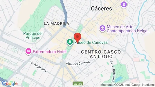 Apartments for rent i Cáceres - kort over placeringen