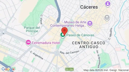 Apartments for rent i Cáceres - kort over placeringen