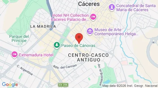 Apartments for rent i Cáceres - kort over placeringen