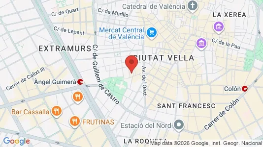 Apartments for rent i Valencia Ciutat Vella - kort over placeringen