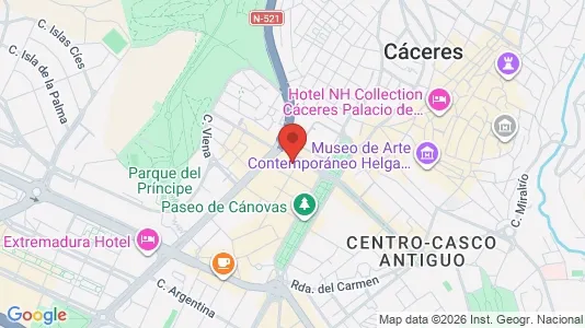 Apartments for rent i Cáceres - kort over placeringen