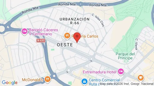 Apartments for rent i Cáceres - kort over placeringen