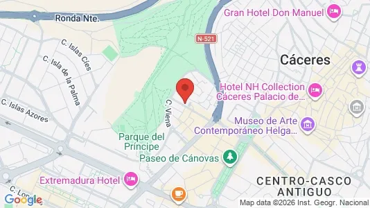 Apartments for rent i Cáceres - kort over placeringen