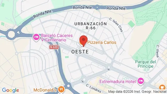 Apartments for rent i Cáceres - kort over placeringen