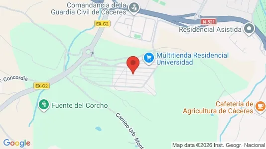 Apartments for rent i Cáceres - kort over placeringen
