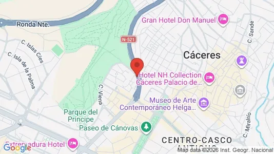 Apartments for rent i Cáceres - kort over placeringen