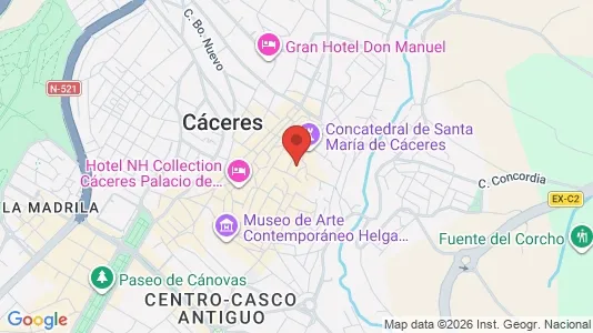 Apartments for rent i Cáceres - kort over placeringen