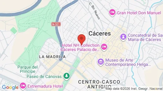 Apartments for rent i Cáceres - kort over placeringen