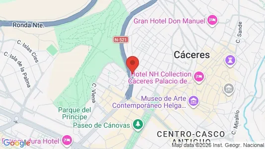 Apartments for rent i Cáceres - kort over placeringen
