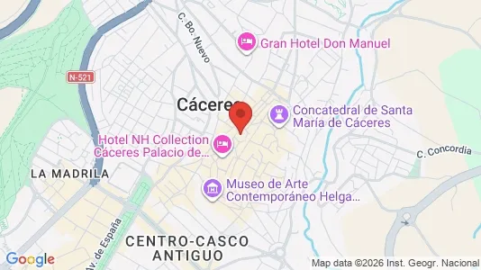 Apartments for rent i Cáceres - kort over placeringen