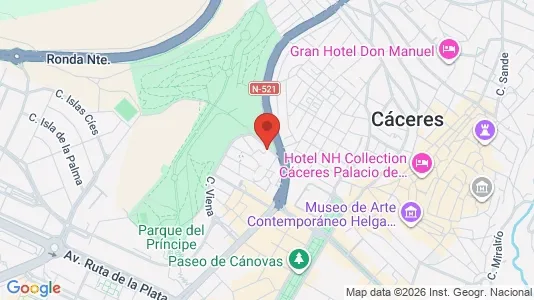 Apartments for rent i Cáceres - kort over placeringen