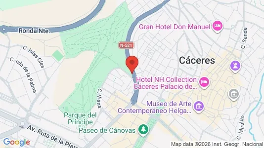 Apartments for rent i Cáceres - kort over placeringen