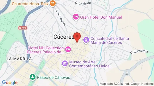 Apartments for rent i Cáceres - kort over placeringen