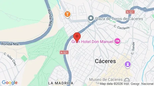 Apartments for rent i Cáceres - kort over placeringen