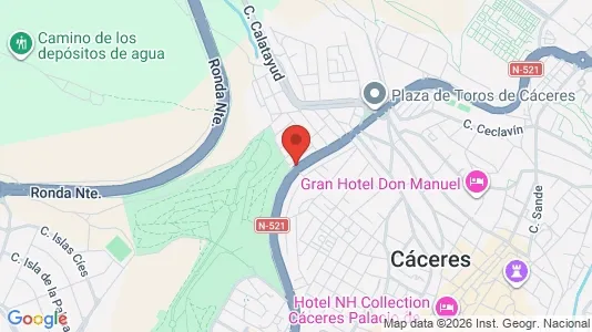 Apartments for rent i Cáceres - kort over placeringen