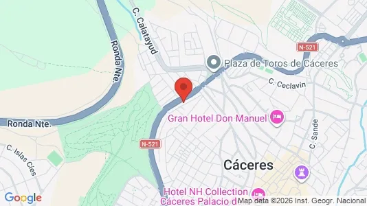 Apartments for rent i Cáceres - kort over placeringen