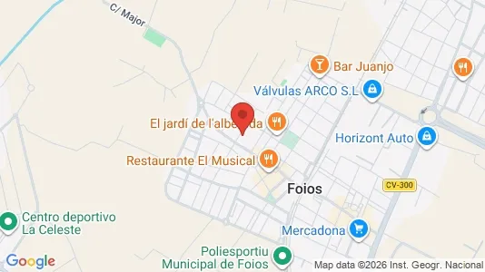 Apartments for rent i Foios - kort over placeringen