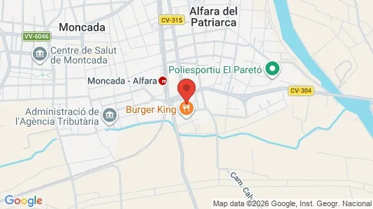 Apartments for rent i Moncada - kort over placeringen