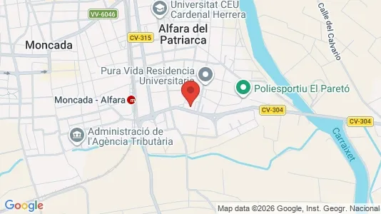 Apartments for rent i Alfara del Patriarca - kort over placeringen