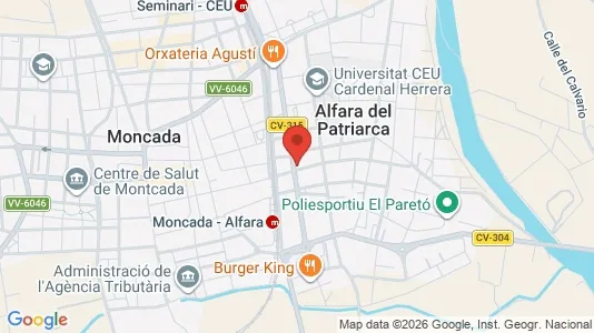 Apartments for rent i Alfara del Patriarca - kort over placeringen