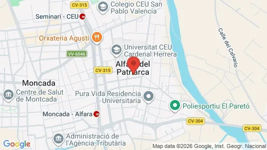 Apartments for rent i Alfara del Patriarca - kort over placeringen