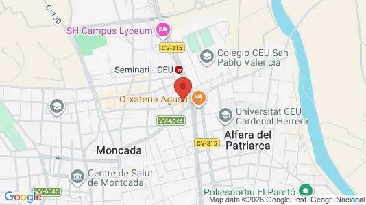 Apartments for rent i Moncada - kort over placeringen