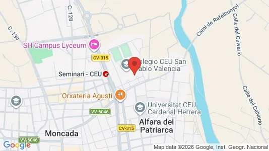 Apartments for rent i Moncada - kort over placeringen