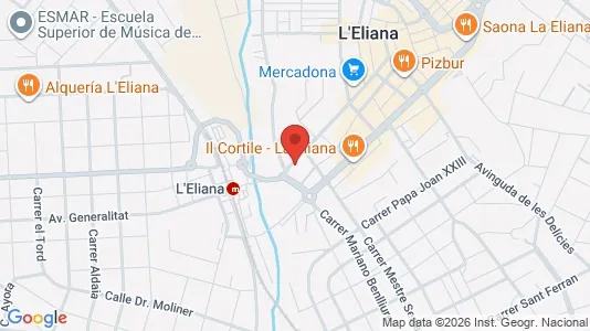 Apartments for rent i L'Eliana - kort over placeringen