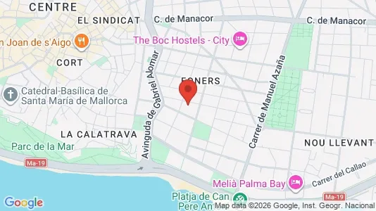 Apartments for rent i Palma de Mallorca - kort over placeringen