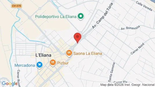 Apartments for rent i L'Eliana - kort over placeringen