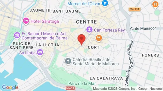Apartments for rent i Palma de Mallorca - kort over placeringen