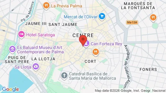 Apartments for rent i Palma de Mallorca - kort over placeringen
