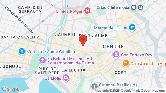 Apartments for rent i Palma de Mallorca - kort over placeringen