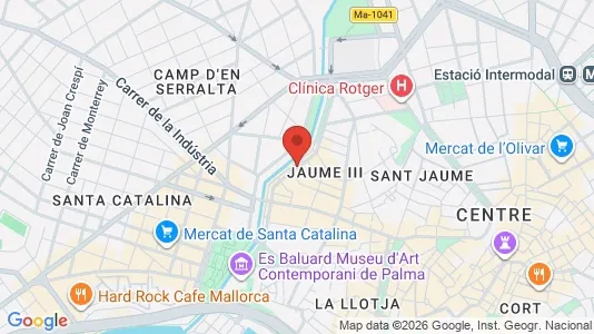 Apartments for rent i Palma de Mallorca - kort over placeringen