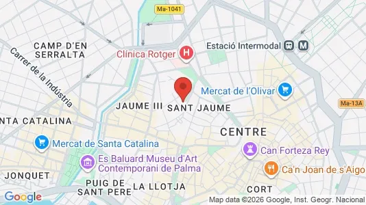 Rooms for rent i Palma de Mallorca - kort over placeringen