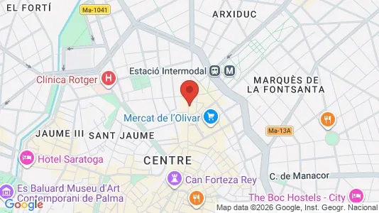 Apartments for rent i Palma de Mallorca - kort over placeringen