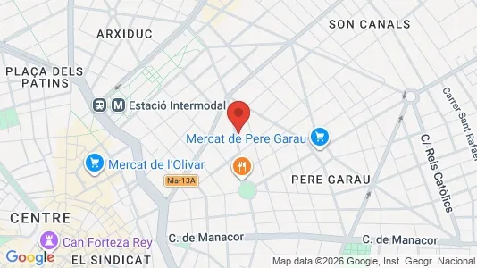 Apartments for rent i Palma de Mallorca - kort over placeringen