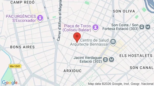 Apartments for rent i Palma de Mallorca - kort over placeringen
