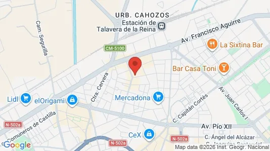 Apartments for rent i Talavera de la Reina - kort over placeringen