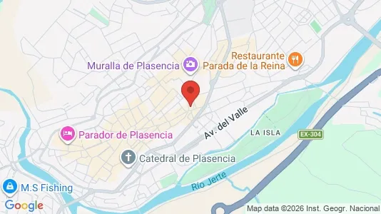 Apartments for rent i Plasencia - kort over placeringen