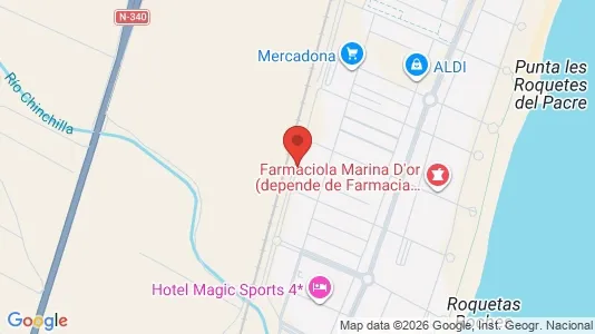 Apartments for rent i Oropesa del Mar/Orpesa - kort over placeringen