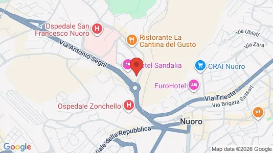 Apartments for rent i Nuoro - kort over placeringen
