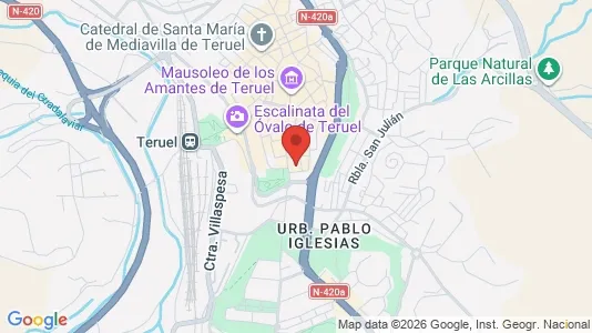 Apartments for rent i Teruel - kort over placeringen