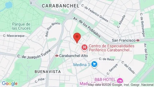 Apartments for rent i Madrid Latina - kort over placeringen